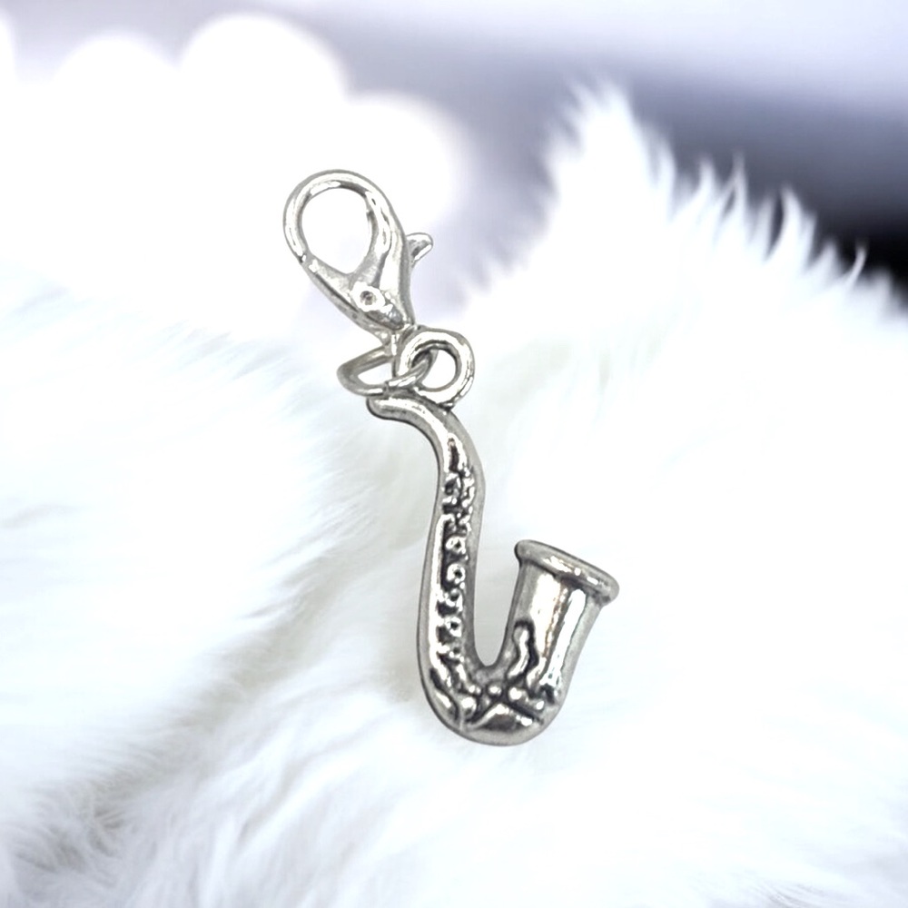 Silver Saxophone Charm - Picture 3 of 3